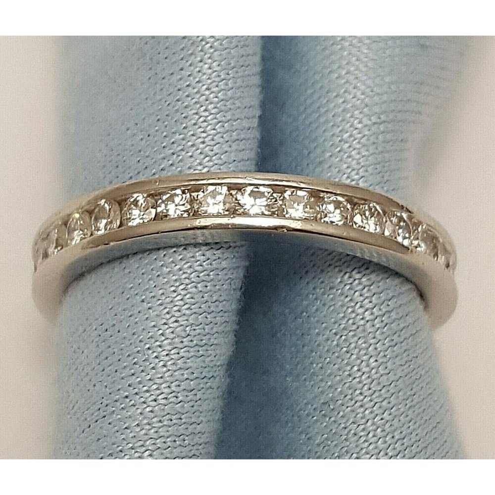 Exquisite Solid Designer Platinum Diamond Eternit… - image 3